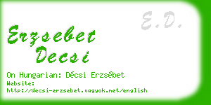 erzsebet decsi business card